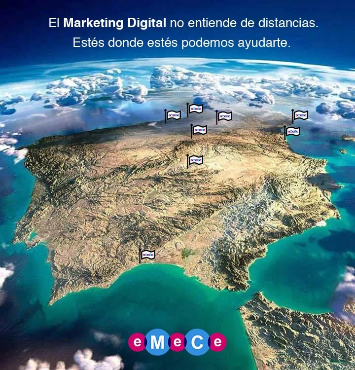 Mapa de clientes de eMeCe en España